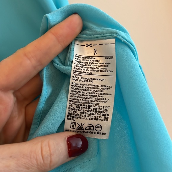 Banana Republic Factory Size Small Teal Camisole - Picture 14 of 17
